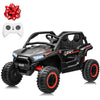 24V 2 Seater Ride on Toys, ANRLI 4X4 Ride on Car Truck w/Remote Control, 4WD/2WD Switchable Kids UTV, 18'' Spacious Seat, 4 Shoc