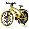 Risopen 1:8 Scale Die-Cast Alloy Mini Road Bike Bicycle Model Toy Finger BMX Toy Desktop Decoration Crafts for Cycling Lovers (Yellow)