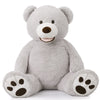 Morismos Giant Teddy Bear Stuffed Animals, Big Gray Teddy Bear Plush Soft Large Bear With Big Footprints Gifts For For Girlfriend Girls On Christmas, 51 Inch