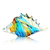 Qfkris 10' Blown Glass Conch Shell Figurines Collectible Crystal Glass Art Seashell Sculpture Paperweight For Centerpiece Decoration