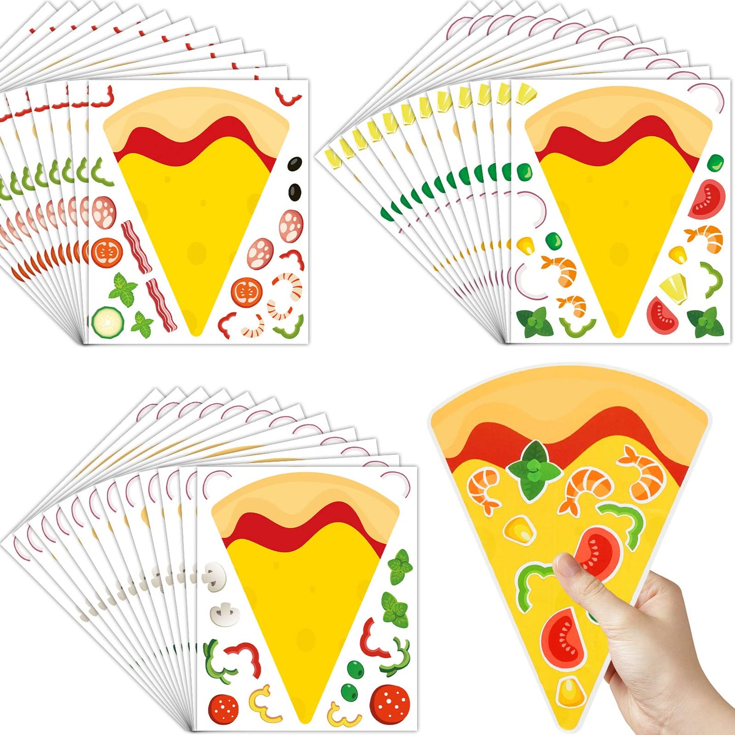 36 Sheets Make A Pizza Stickers For Kids, Make Your Own Pizza Stickers Pizza Crafts Pizza Party Supplies Turtle Party Decorations Turtle Party Favors For Diy Arts Birthday Games Pizza Family Night