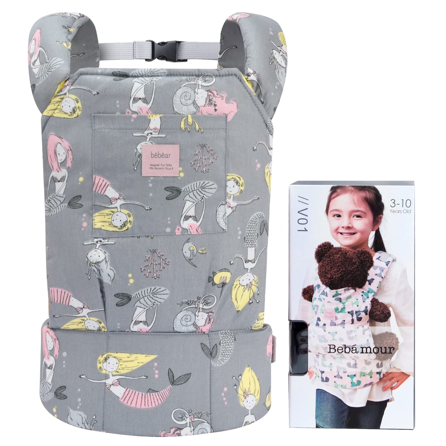 Bebamour Doll Carrier Original Reborn Baby Doll Carrier For Doll Toys Doll Carrier For Girls And Boys(Mermaid)