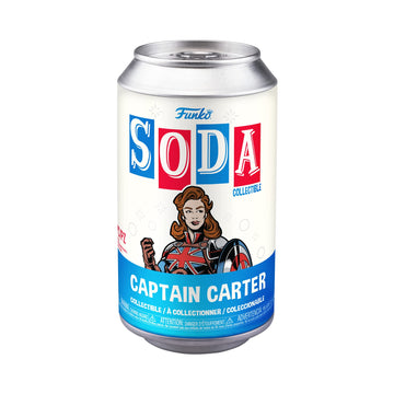 Funko Vinyl Soda: Marvel: What If - Captain Carter - 1/6 Odds For Rare Chase Variant - Marvel Comics - Collectable Vinyl Figure