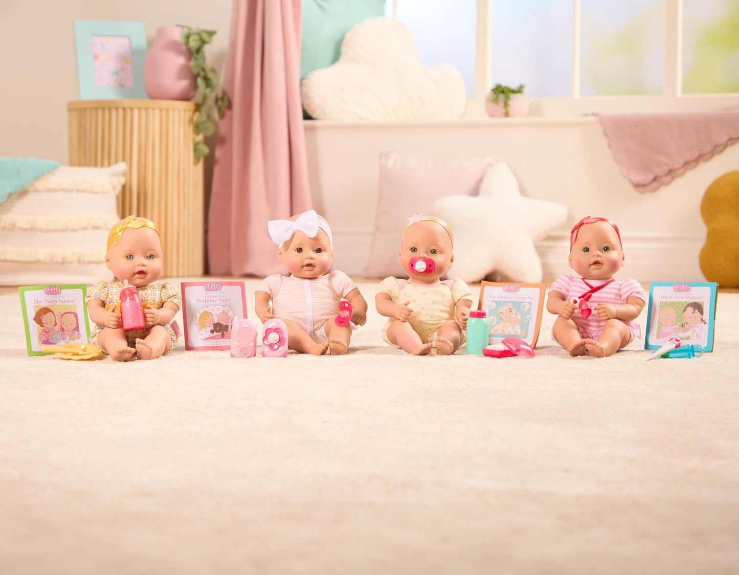 Baby Sweetheart By Battat Bath Time 12-Inch Soft-Body Newborn Baby Doll With Easy-To-Read Story Book And Baby Doll Accessories