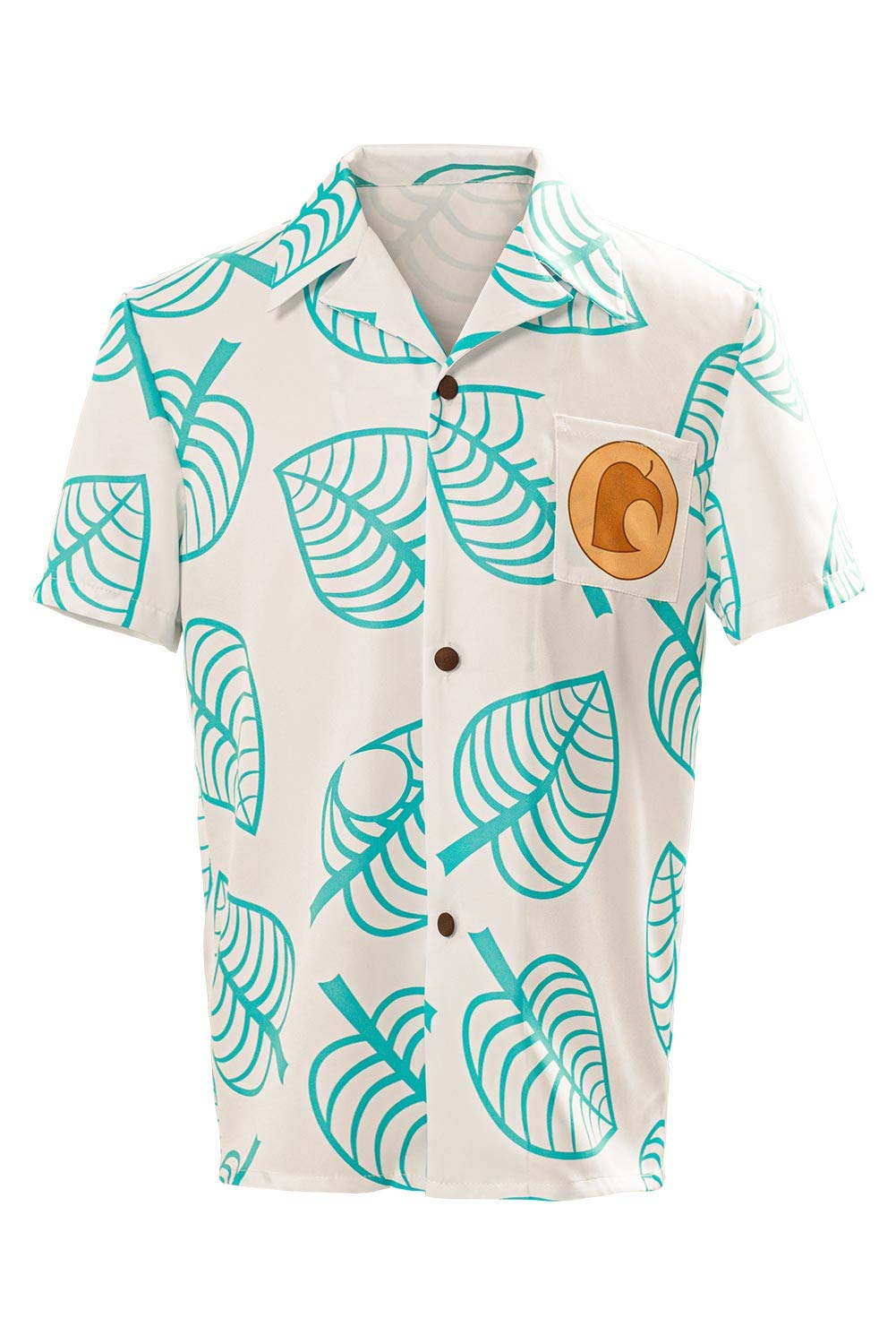Unisex Animal Nook Tom Shirt Cosplay Costume Short Sleeve Button Up Tops,Mens,Large