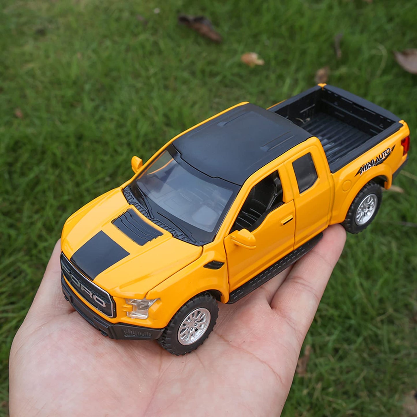 SASBSC F150 Pickup Truck Toys for Boys Age 3-8 Raptor Toy Trucks for Boy Ages 4-7 Diecast Metal Model Truck with Light and Sound
