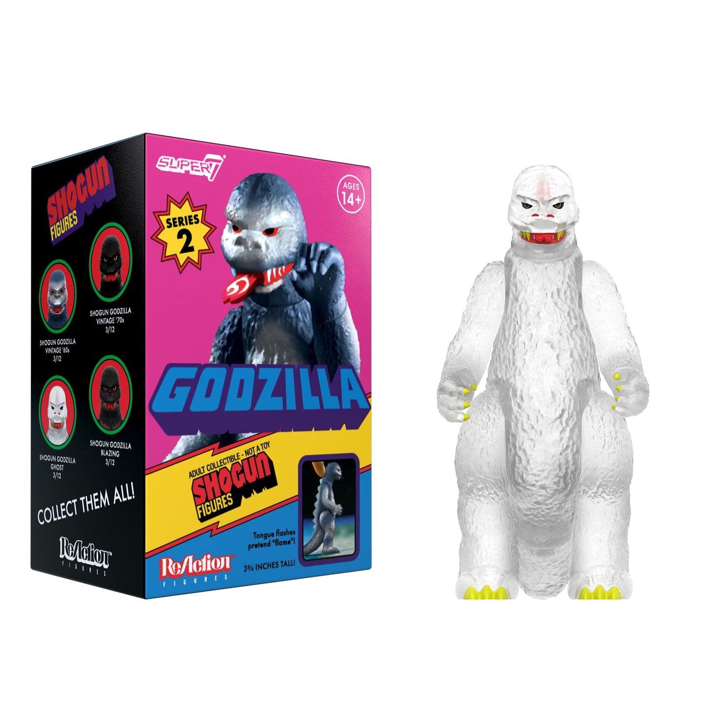 Super7 Toho Blind Box Wave 04 (Shogun V2) - Blind Box Flat Action Figure - Set Of 12 Action Figures