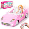 HapKid Pink Remote Control Car for Girls, 1:18 Scale RC Cars with LED Light, 2.4 GHZ Pink Truck Toy with 100 Min Long-Lasting Re