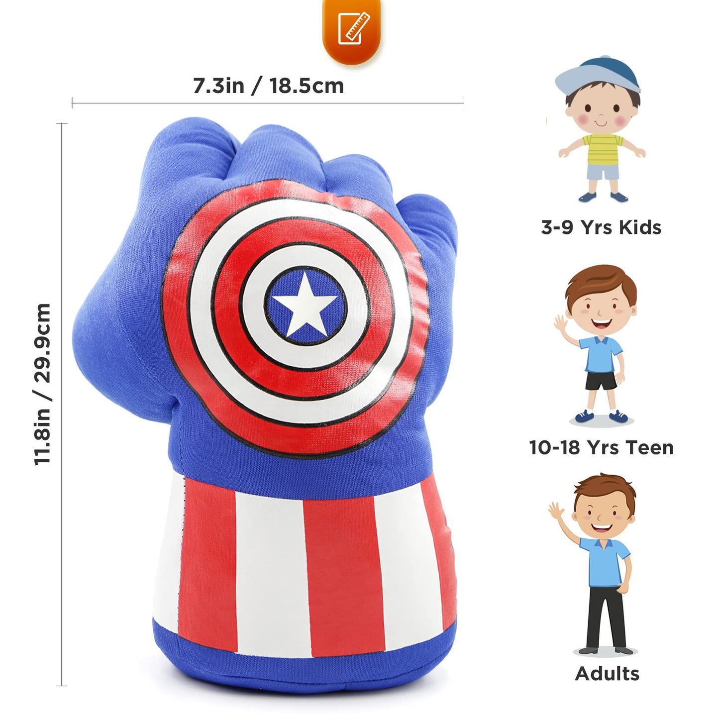 Kids Superhero Gloves,Superhero Hands Kids Soft Plush Cosplay For Boy Girl Christmas Halloween Birthday Gift (Green)