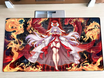 New Mlikemat Playmat Kurikara Divincarnate Tcg Ccg Ocg Trading Card Game Mat With Zones + Free Bag (Zd039-640-A)
