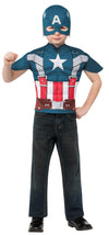 Captain America: The Winter Soldier Captain America Muscle-Chest Retro Style Costume Top and Mask Child Standard