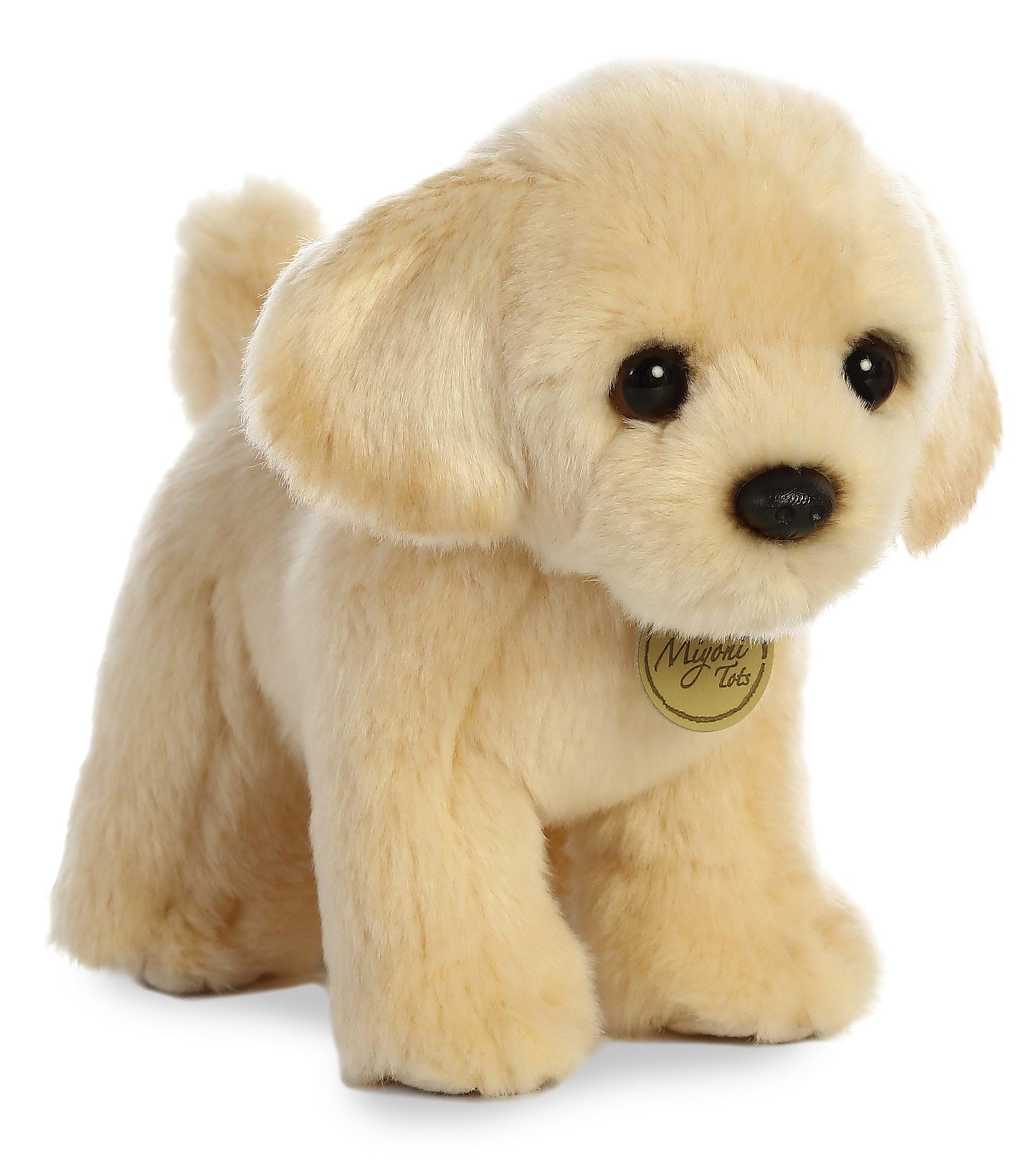 Aurora® Adorable Miyoni® Tots Golden Lab Pup Stuffed Animal - Lifelike Detail - Cherished Companionship - Brown 10 Inches