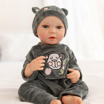 Fancci Reborn Baby Dolls, 18 Inch Newborn Baby Boy Doll With Realistic Veins, Lifelike Handmade Doll Full Body Vinyl Baby Doll,