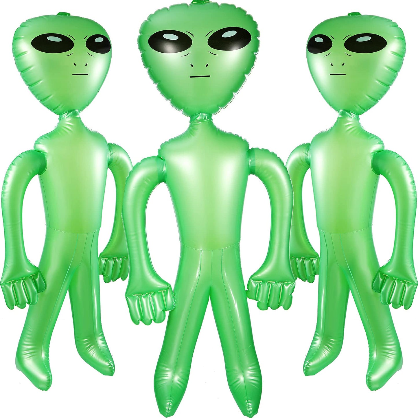Bbto 3 Pcs Alien Inflates Inflatable Jumbo Alien Blow Up Toy For Party Decorations, Halloween, Birthday, Theme Party(35 Inch,Green)
