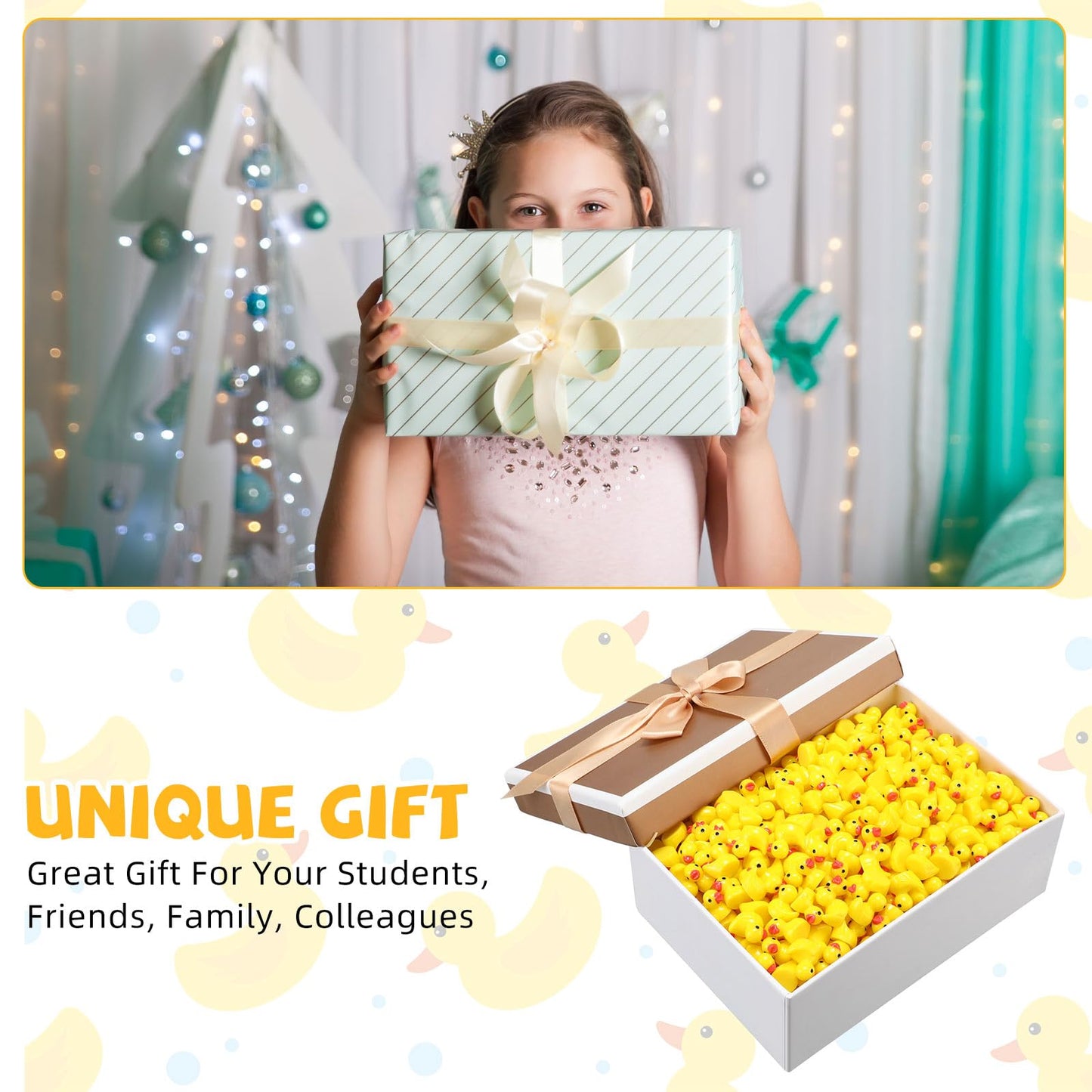 Barydat 1200 Pcs Mini Resin Ducks Bulk Yellow Tiny Duck For Hide And Seek Prank Cruises Party Mini Baby Ducks Miniature Garden Accessories Duck Figures For Dollhouse Landscape Aquarium Decor Gift