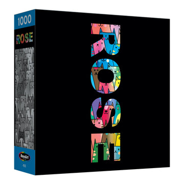 RoseArt 1000 Piece Jigsaw Puzzle - Cute Colorful Cats - Multi-colored - Model 4500ZZA - Perfect for Adults