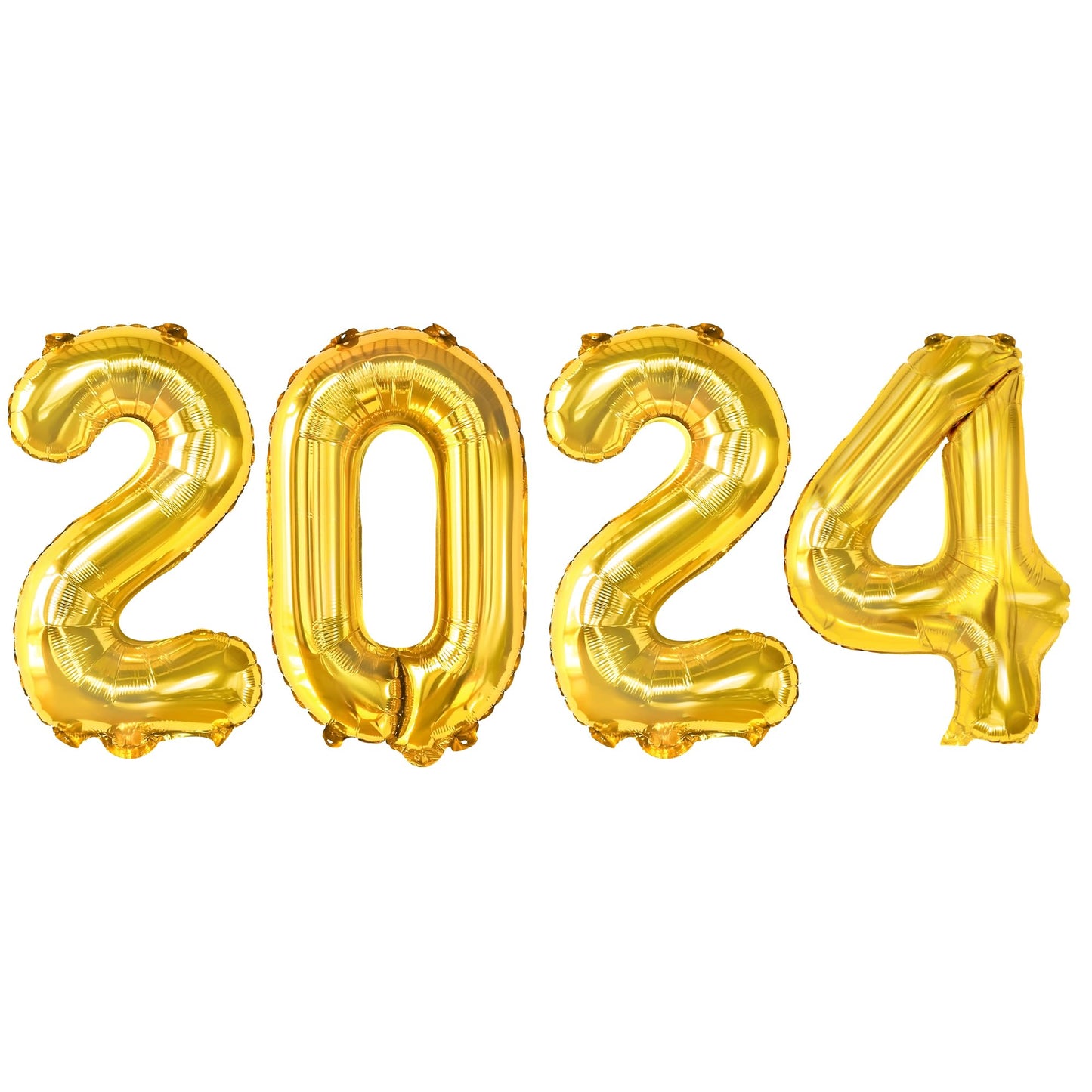 Katchon, Gold 2024 Balloon Numbers - 16 Inch | 2024 Balloons Gold For Happy New Years Decorations 2024 | Gold New Years Balloons | 2024 Gold Foil Number Balloons For New Years Eve Party Supplies 2024