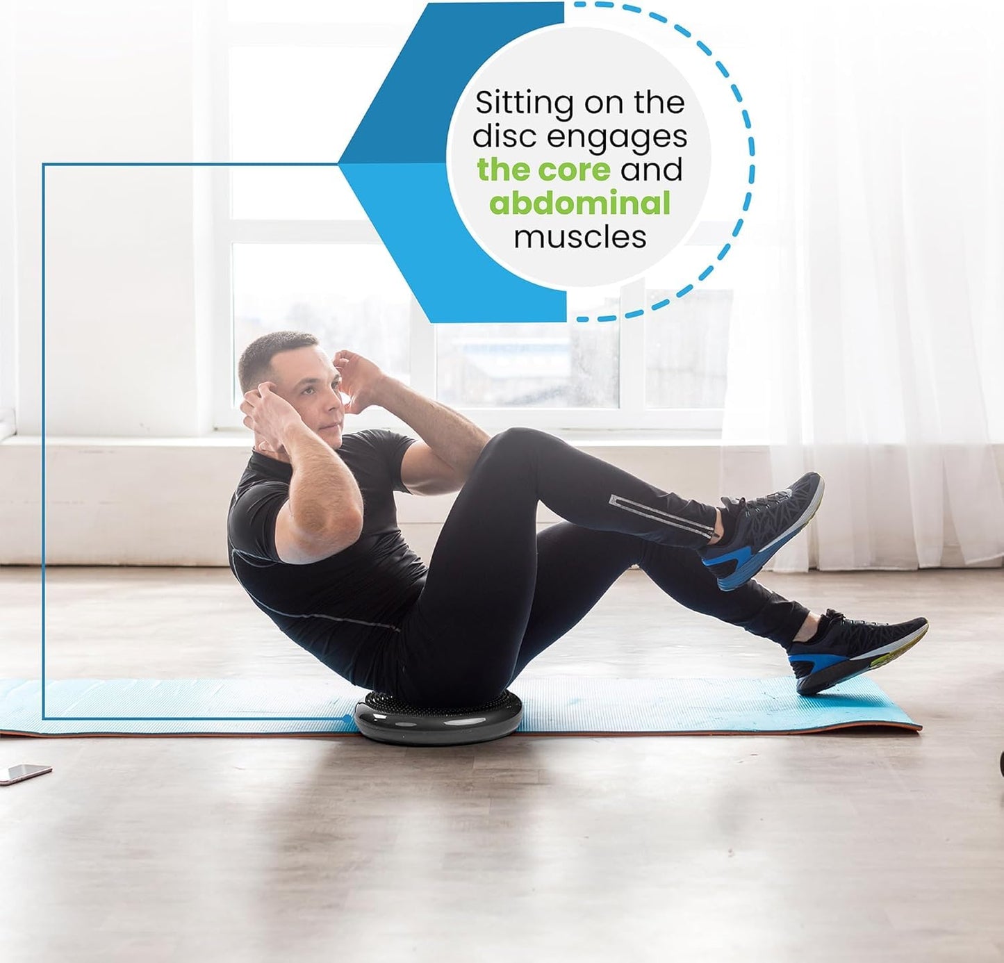 2 Pack Wobble Cushion Balance Disc - Wiggle Seat & Balance Pad For Exercise, Physical Therapy, Sensory Kids - Stability Disc, Do