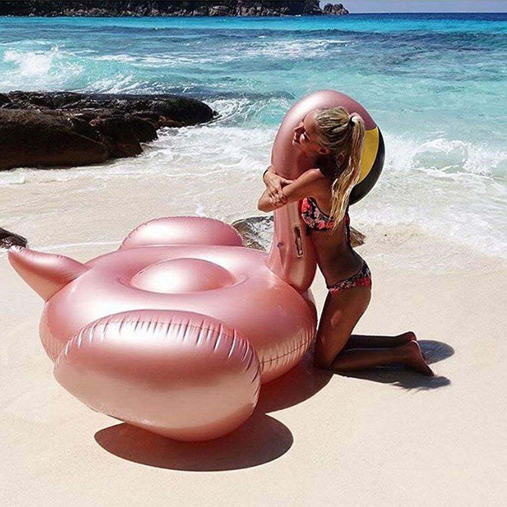 Jasonwell Giant Inflatable Flamingo Pool Float with Fast Valves Summer Beach Swimming Pool Floatie Lounge Floating Raft Outdoor Party Decorations Toys for mature-themeds (XL)