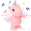 Easfan Talking Unicorn Repeats What You Say Walking Singing Stuffed Animal Electric Interactive Plush Toy Funny Animated Toy Mimicking Speaking Birthday For Kids Toddlers Pink,10''