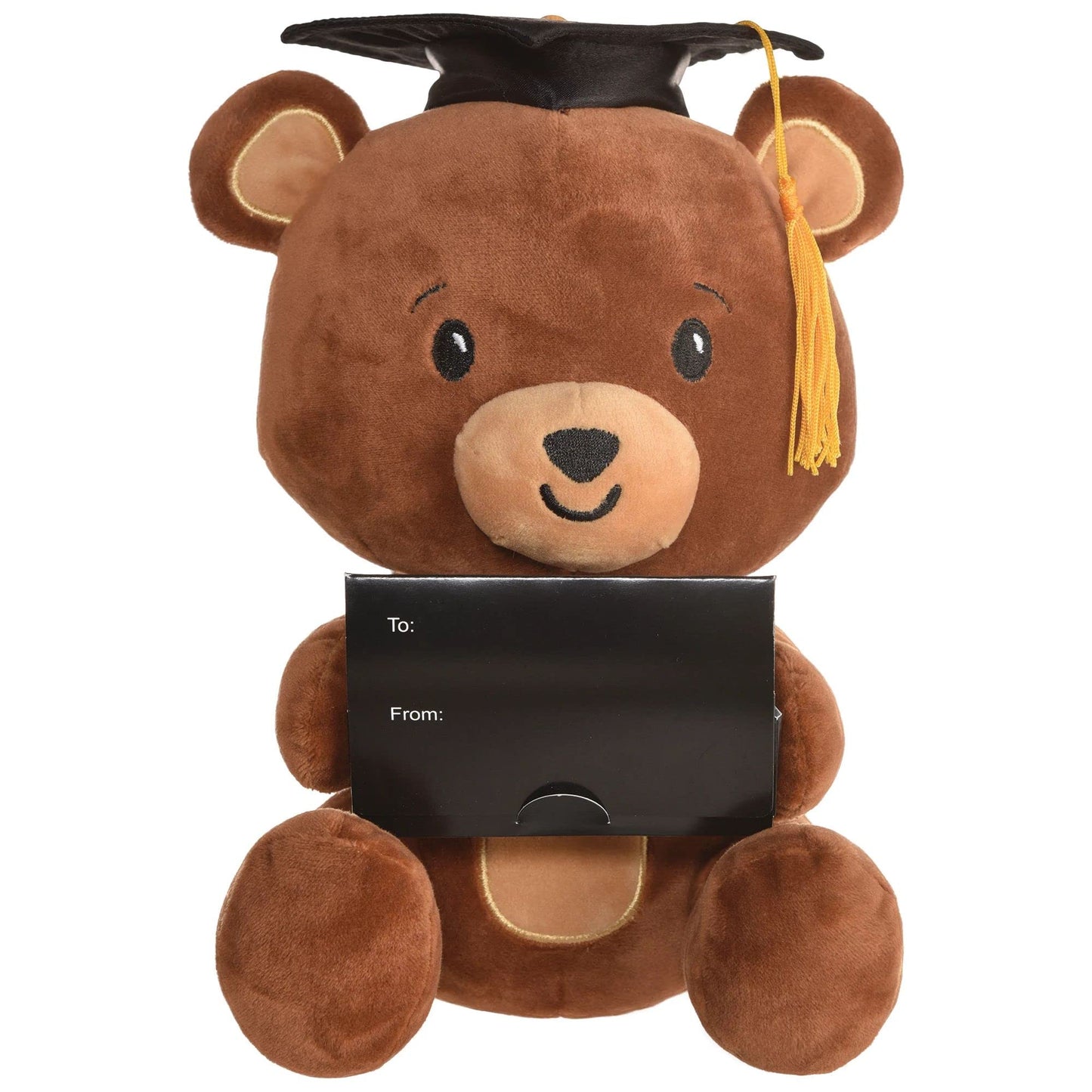 Brown Grad Bear Plush Balloon Weight & Gift Card Holder - 8.5' (1 Pc) - Adorable Teddy For Graduation Parties & Gifts