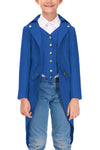 Besserbay Halloween Boys Steampunk Gothic Renaissance Medieval Jacket Retro Vampire Tailcoat Blue 4 Years