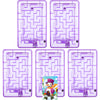 Skylety 5 Pcs Money Puzzle Box Gift Card Box Plastic Puzzle Card Holder Fun Maze Intellectual Pinball Machine Game for Teens and mature-themeds Birthday Party Favors(Purple)