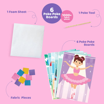 jackinthebox Poke Poke Art for Kids - Fashion Theme Dress Decorations Like Princess, Winter, Monsoon, Hawai, Beach, Ballerina, M