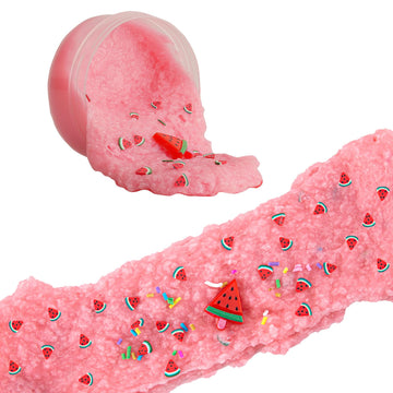 Watermelon Pink Snow Fizz Slime, Non-Sticky Crunchy Slime, Slime Party Favors For Kids, Slime Sensory Toys For Birthday Easter H