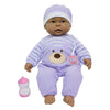 JC Toys Lots to Cuddle Babies Hispanic 20-Inch Peach Soft Body Baby Doll and Accessories Designed by Berenguer, Purple, 35019