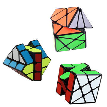 Speed Cube Set Ahyuan 3 Pack Magic Speed Cube Bundle 3X3X3 Yj Windmill Cube Yongjun Axis V2 Cube Yj Fisher Cube 3X3 Sturdy And Smooth Speed Cube Puzzles Toy For Kids And Adults