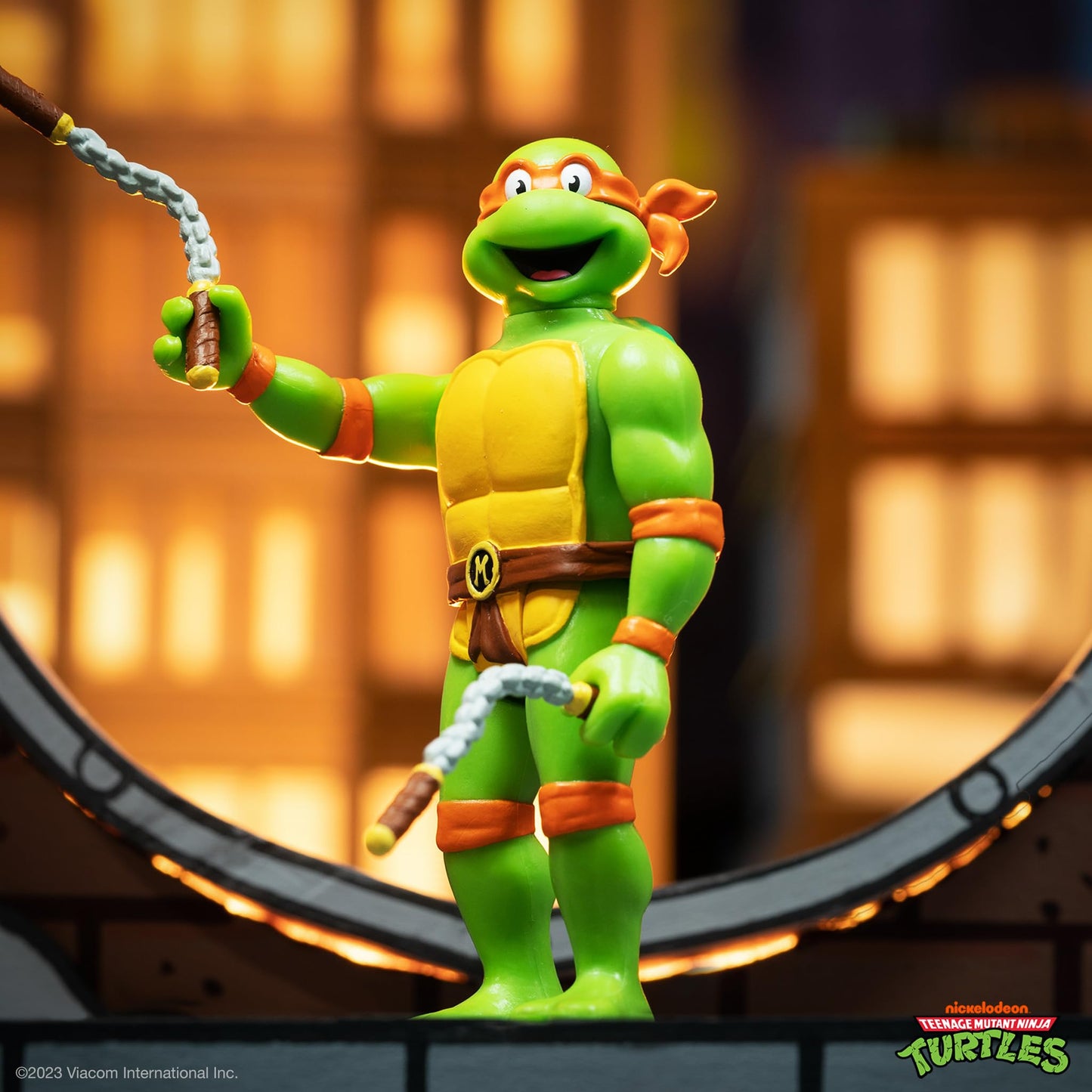 Super7 Teenage Mutant Ninja Turtles Michelangelo - 3.75' Tmnt Action Figure With Accessories Classic Cartoon Collectibles And Retro Toys