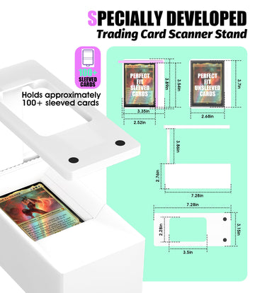 GIBOPOB 2025 Enhanced Trading Card Scanner MTG Card Scanner Stand Phone Stand MTG Accessories Fit for un-Sleeved and Sleeved Cards Only Available for ManaBox