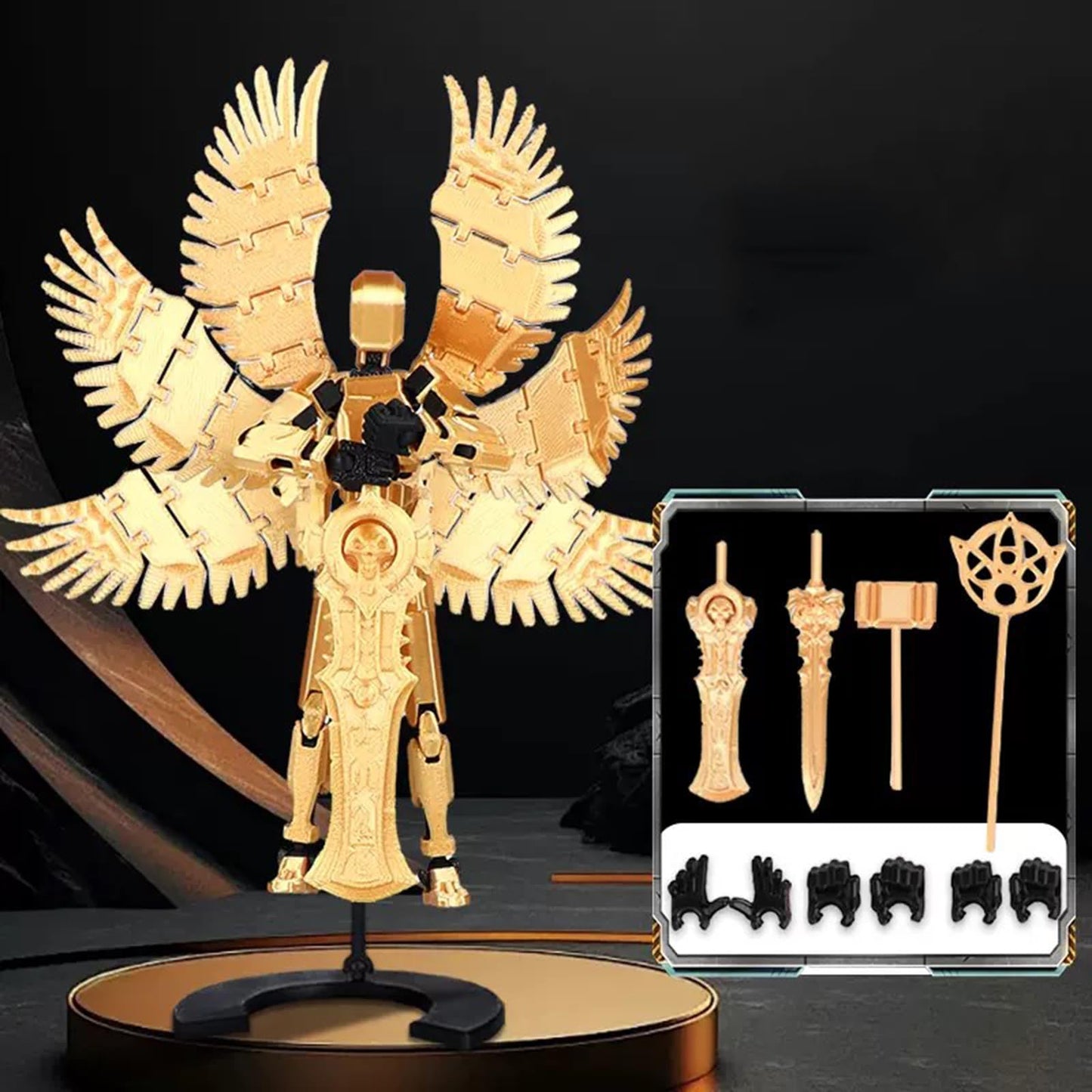 Corcep T13 Action Figure Set, 3D Printed Multi-Jointed Movable Robot Dummy Set Lucky 13 Action Figure Articulated, For Collector