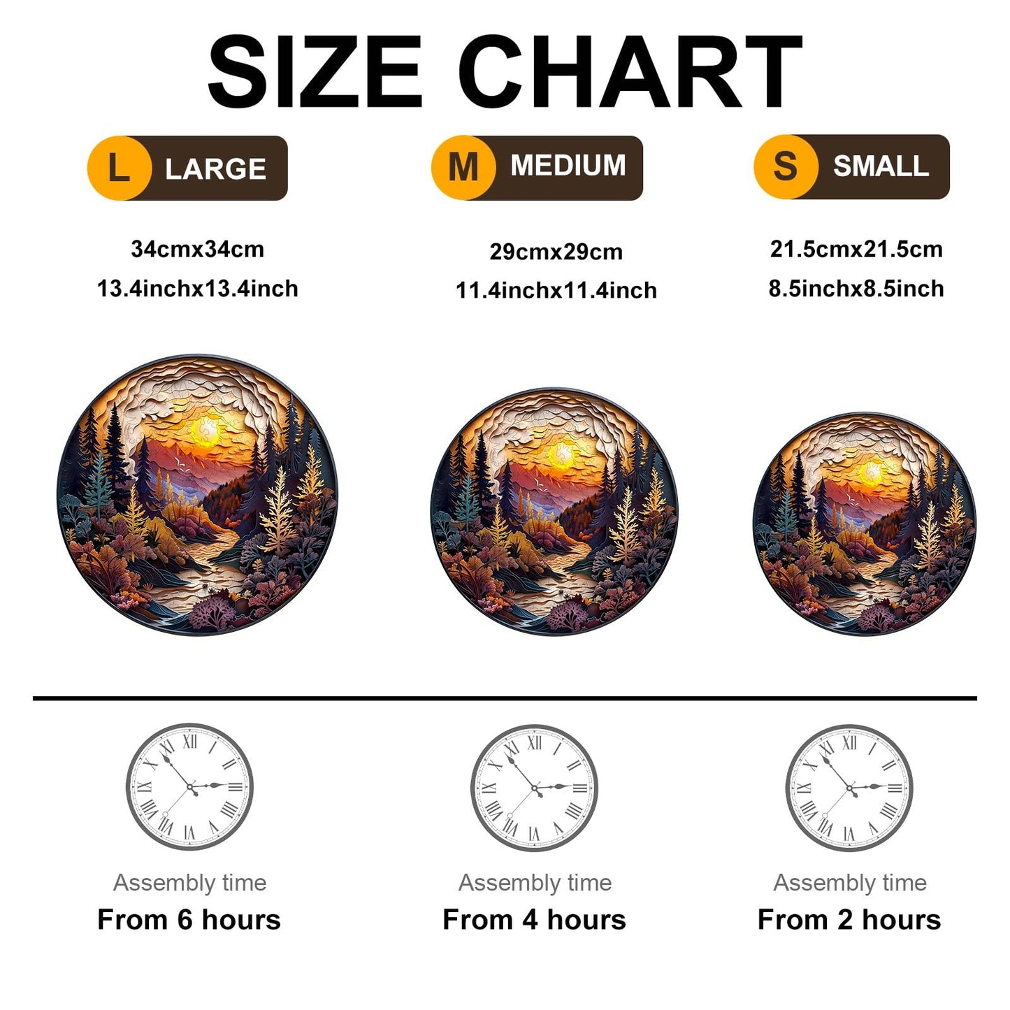 Wooden Puzzle For Adults-3D Sunset Forest Wooden Puzzle Unique Shape Advanced Animal Jigsaw Puzzle For Adults And Kids,Best Gift