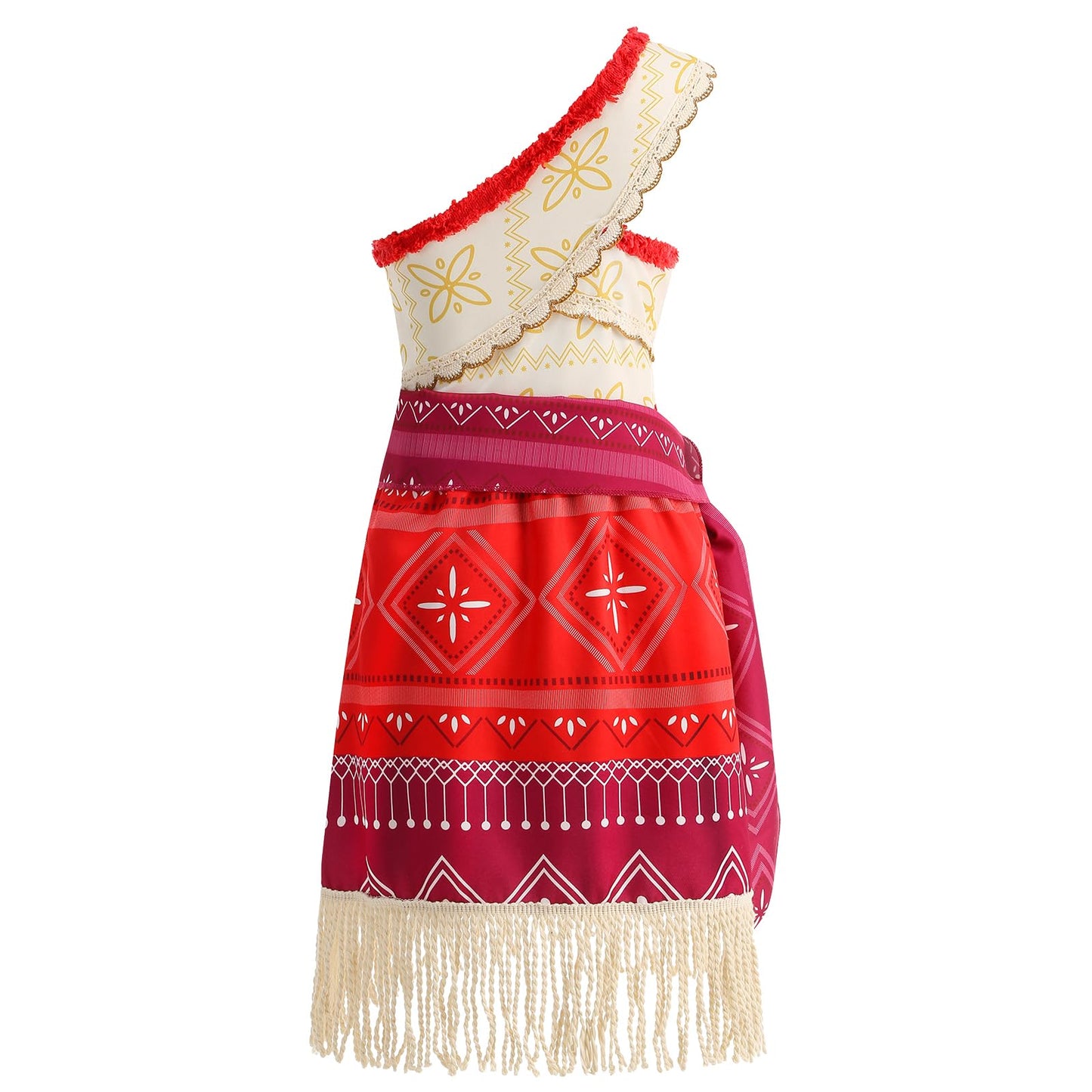 BLOOMIRO Moana Costume for Girls Dress up Movie Role Play Halloween Cospiay Outfits (White, 120)