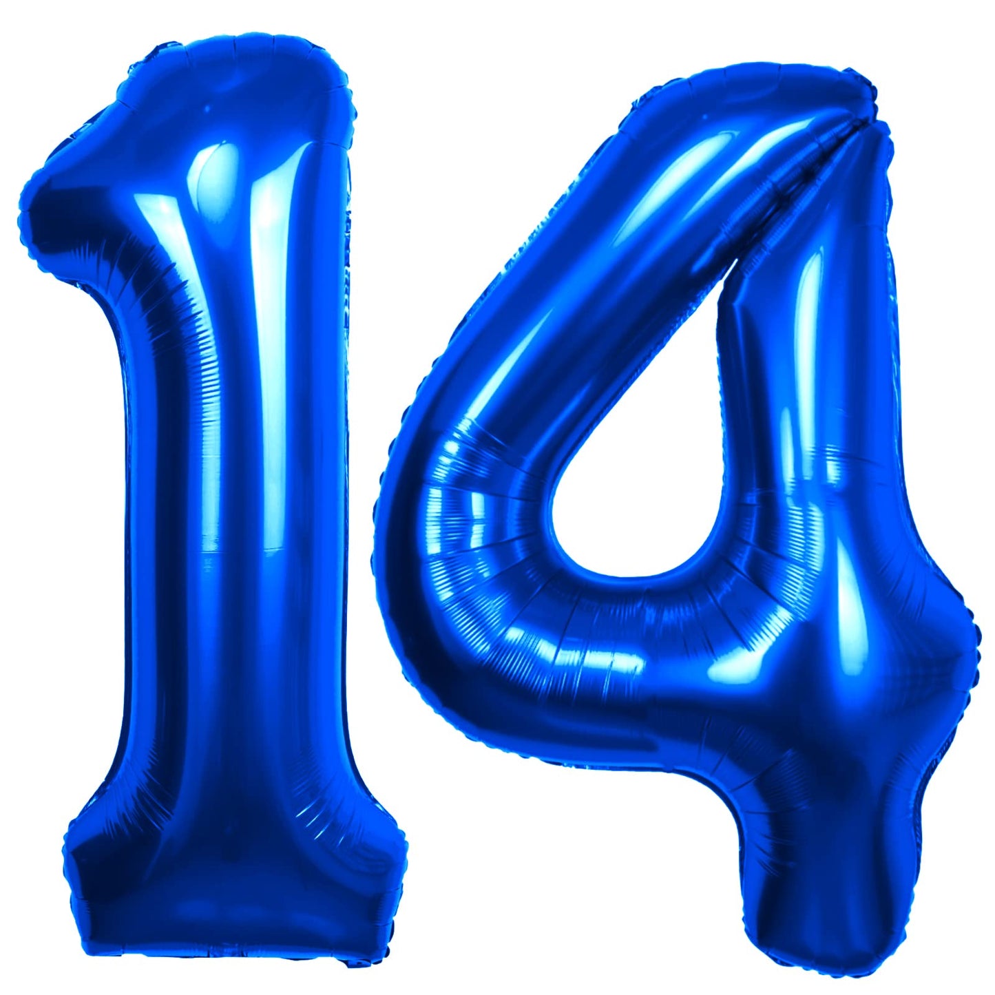 40 Inch Number 14 Balloon Blue Jumbo Giant Big Large Number 14 Foil Mylar Blue Balloons 41Th Birthday Party Anniversary Decorati