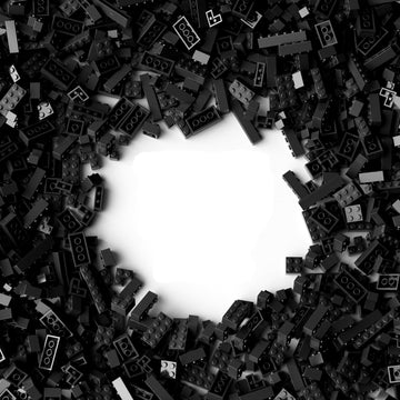 100 Piece Black Bricks Bulk, 12 Size Black Classic Building Blocks Bricks, Compatible With Lego Parts And Pieces(Color: Black)