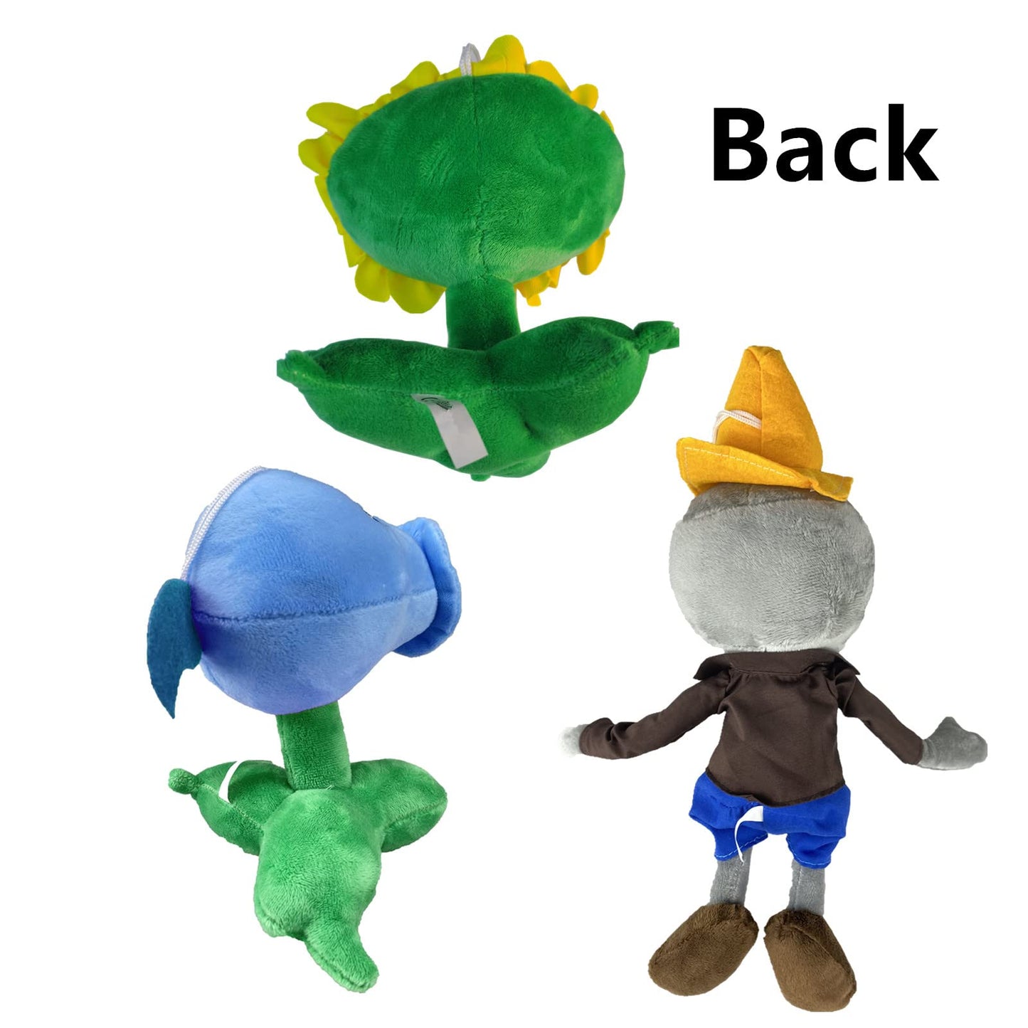 Jhesao 10 Pcs Plants And Zombies Plush Pvz Plushies Zombies Brown Coat Toys Normal Zombies Pvz 1 2 Stuffed Soft Doll Gray Zombies New