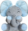 Aidiya Elephant Stuffed Animals Baby Gifts Peluches Ear Interactive Elephant Talking Singing Plush Toys For Girls Boys Gift Adjustable Volume 11.8' Set (Blue)