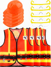 Puteraya 12 Pcs Kids Construction Worker Costume Dress Up Include Construction Vest Hard Hat Goggles For Kids Halloween (Color S