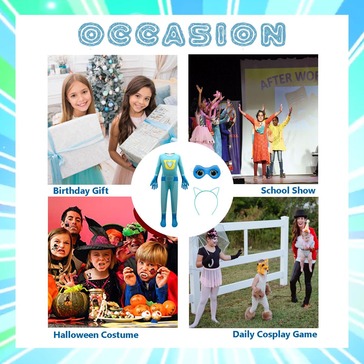 Agribazaar Halloween Costume Party Bodysuit Party Dress Up Halloween Outfits Jumpsuit Birthday Party Cosplay Clothes