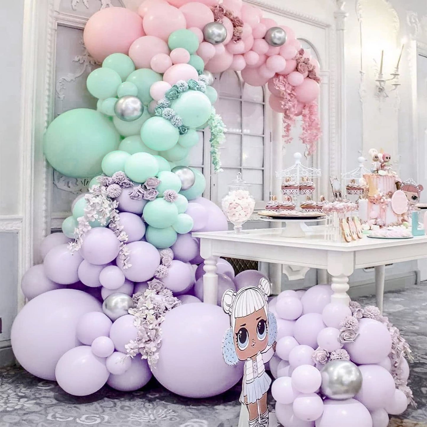 Moukiween Pastel Purple Balloons -100 Pcs Light Purple Balloon Garland Arch Kit 18 12 5 Inch Macaron Purple Latex Balloons For Baby Shower Wedding Birthday Bride Balloon Party Decorations