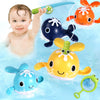 Ficcurys Baby Bath Toys Set,Wind Up Pool Toys For Toddlers 1-3,Kids Magnetic Fishing Toys With Fishing Rod,Fishing Net And 4Pcs