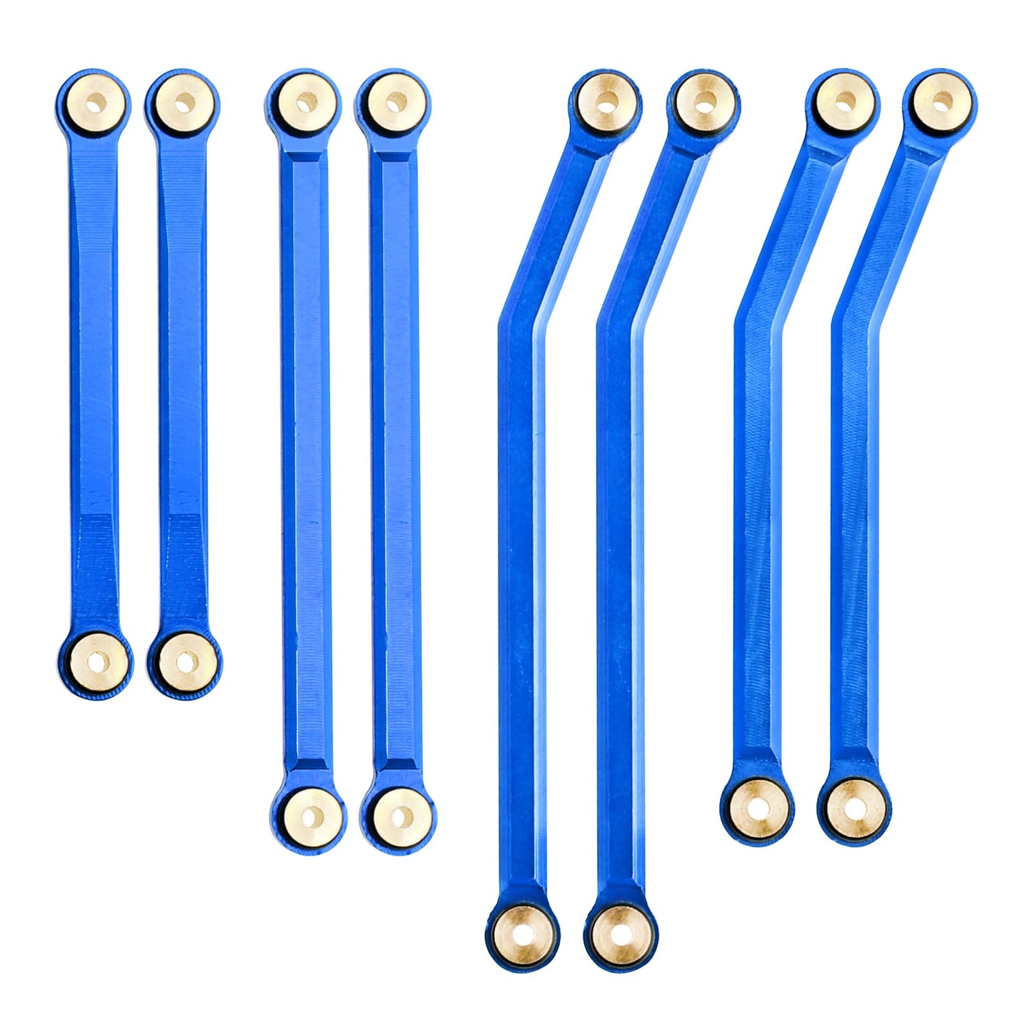 GoHobby High Clearance Steering Links Set for Axial SCX24 C10 AXI00001 Wrangler JLU AXI00002, 8PCS (Blue)