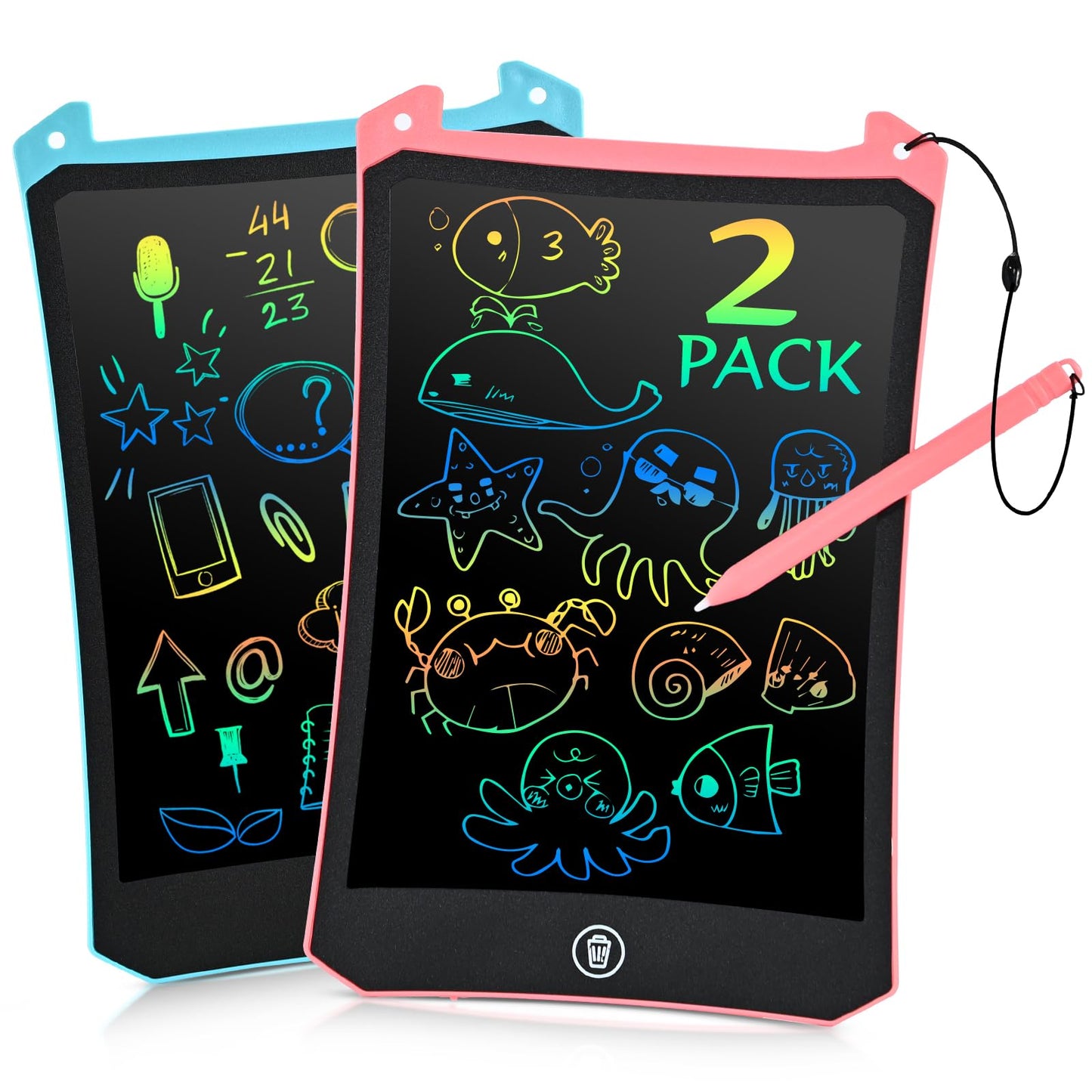 Eoocoo Toys For Ages 2-4, Writing Tablet For Kids 2 Pack, Drawing Board, Toddler Travel Essentials, No Mess Coloring Books For T