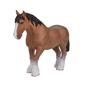 Mojo Clydesdale Realistic Equestrian Horse Club Hand Painted Toy Figurine