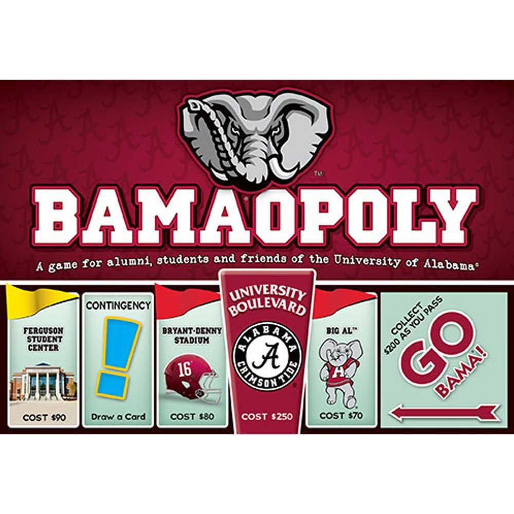 Late for the Sky Bamaopoly Board Game, Cardboard, Crimson & Grey, Model 4099496