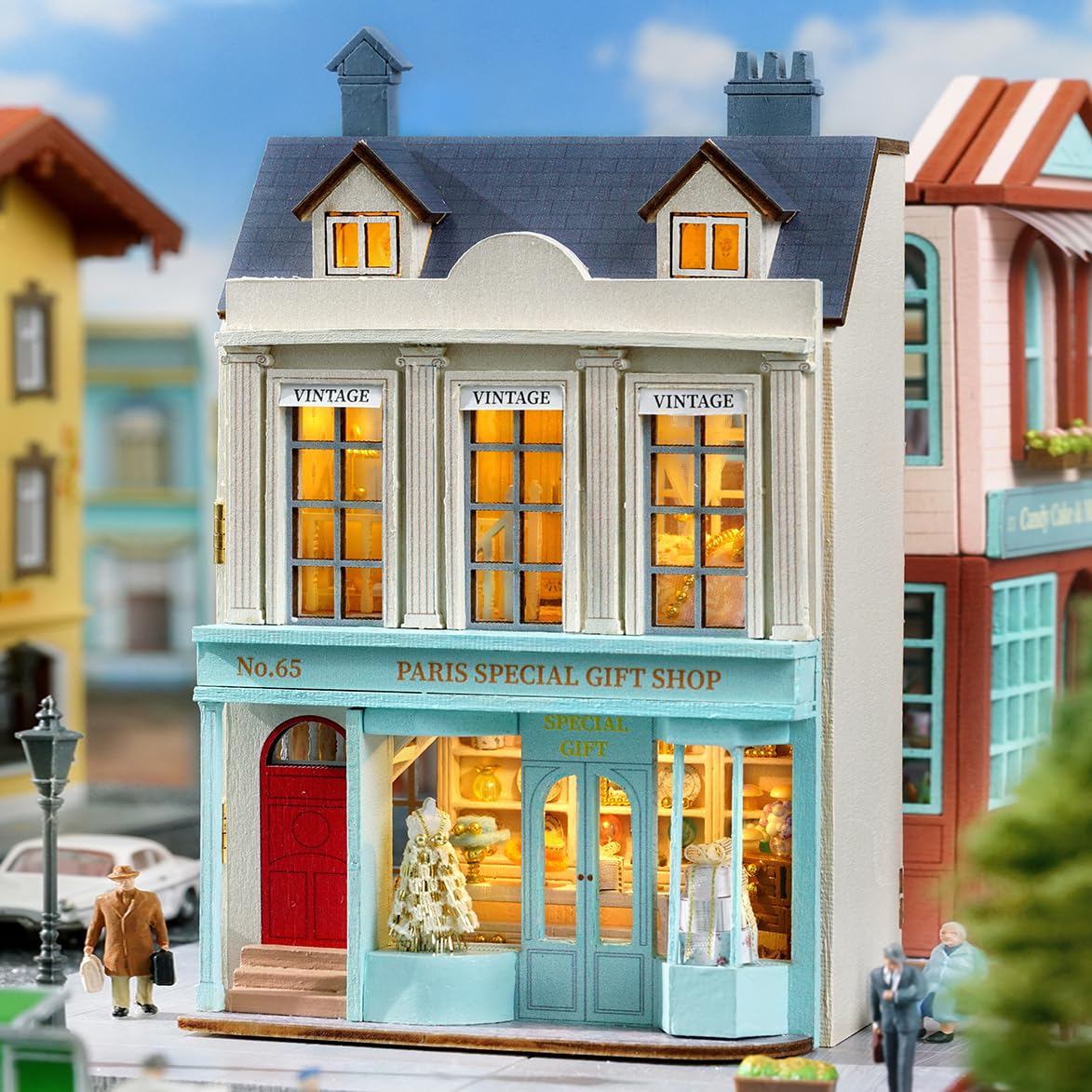Diy Miniature House Kit, Cuteroom Wooden Dollhouse Kit Mini House Making Kit With Furnitures, Diy Dollhouse Kit Birthday Gift Fo