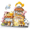Japanese Street View Taiyaki Shop Mini Building Blocks, Moc Creative Building Toys Cute Panda Building Set For Kids 6-12, Simula